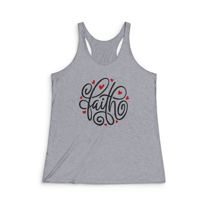 Faith Hearts - Women's Tri-Blend Racerback Tank