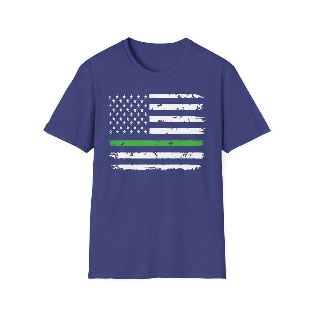 Green Line Flag - Unisex Softstyle T-Shirt