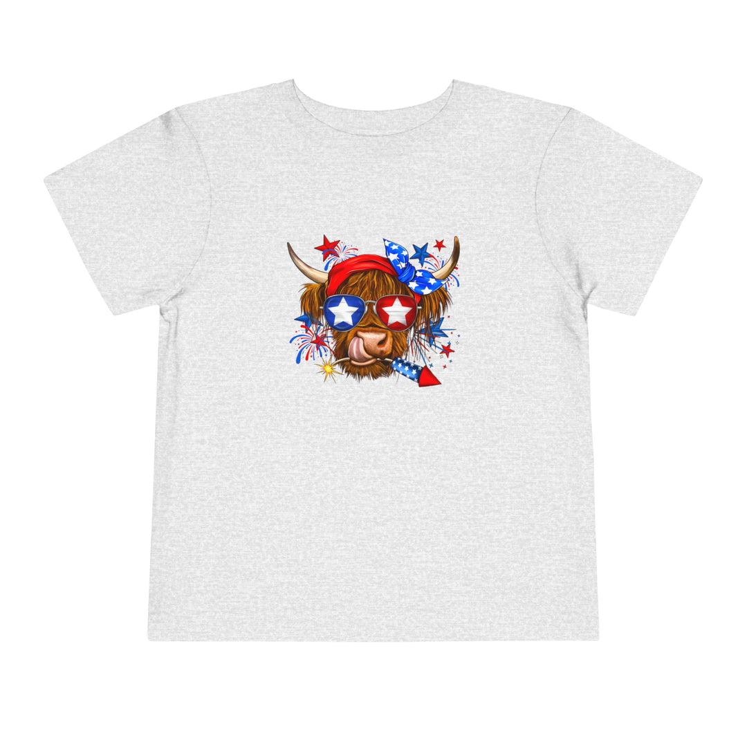 4th Of July Cow - Toddler Short Sleeve Tee