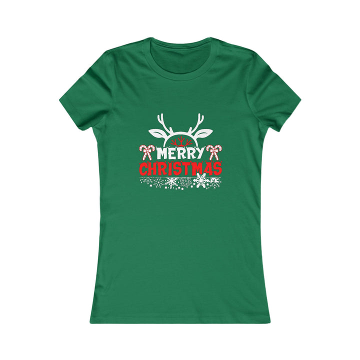 Merry Christmas Antlers - Women's Favorite Tee