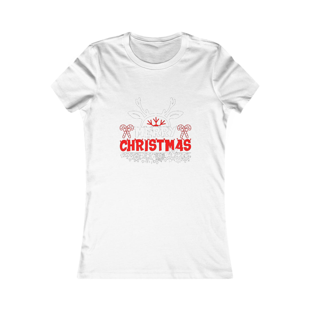 Merry Christmas Antlers - Women's Favorite Tee