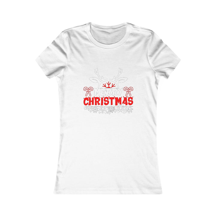 Merry Christmas Antlers - Women's Favorite Tee