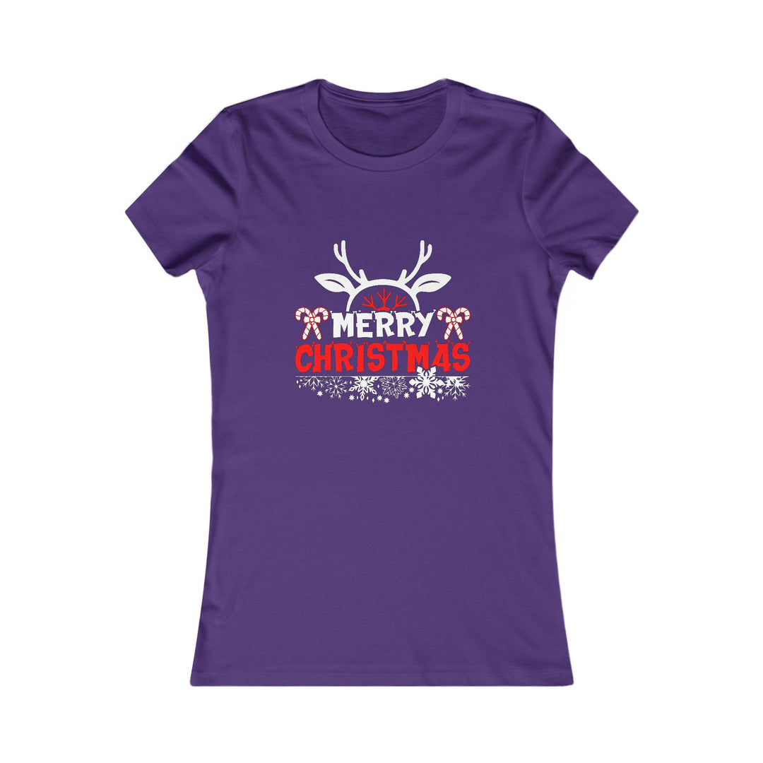 Merry Christmas Antlers - Women's Favorite Tee