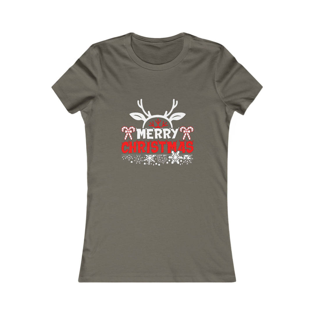Merry Christmas Antlers - Women's Favorite Tee