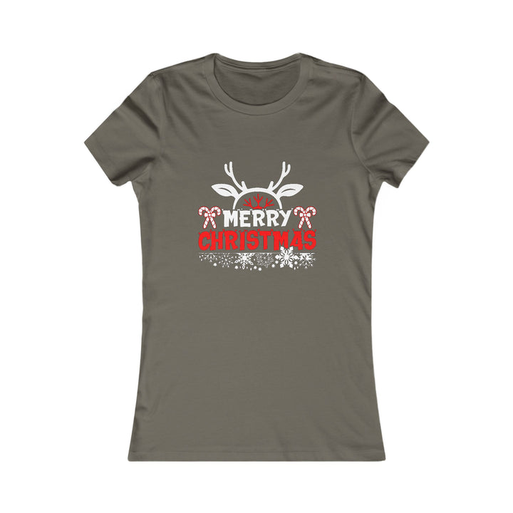 Merry Christmas Antlers - Women's Favorite Tee
