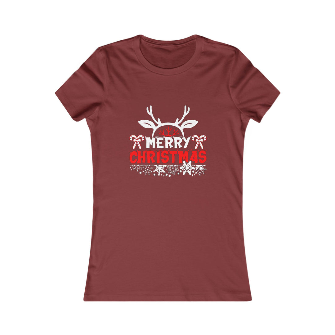 Merry Christmas Antlers - Women's Favorite Tee