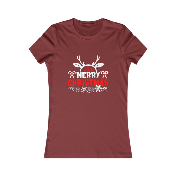 Merry Christmas Antlers - Women's Favorite Tee