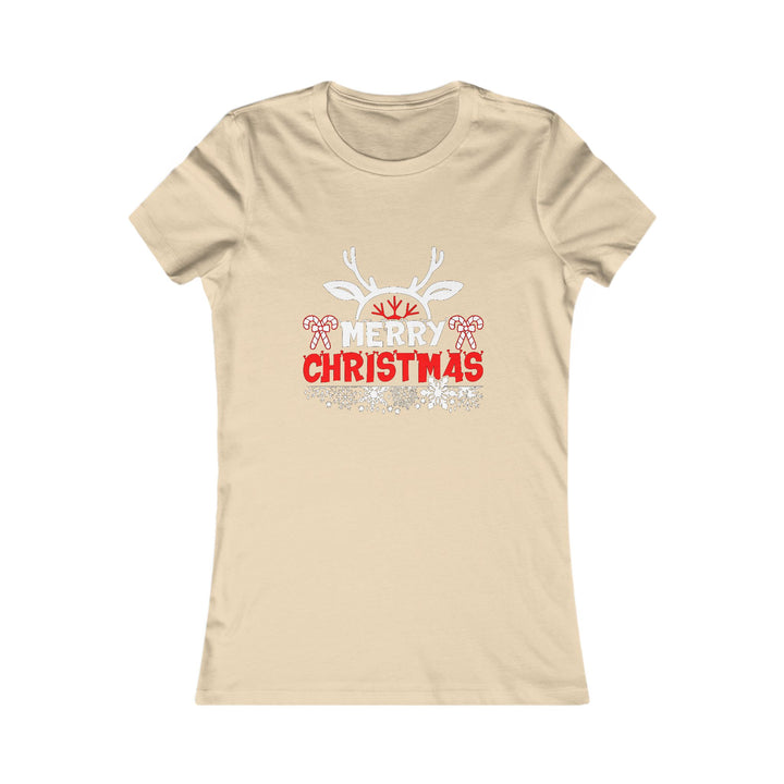 Merry Christmas Antlers - Women's Favorite Tee
