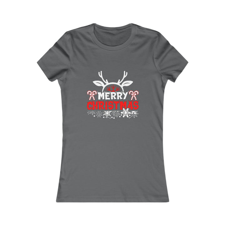 Merry Christmas Antlers - Women's Favorite Tee