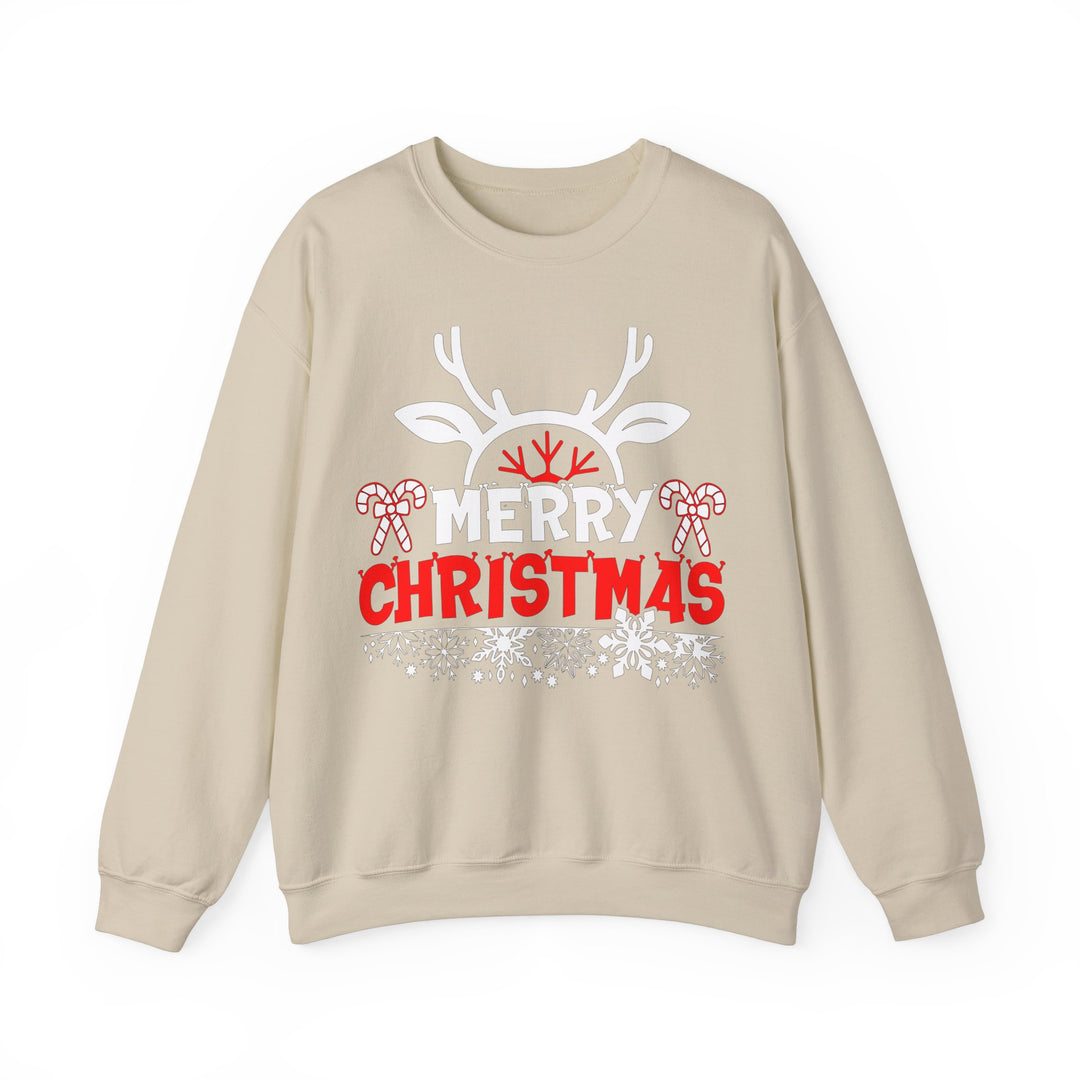 Merry Christmas Antlers - Unisex Heavy Blend™ Crewneck Sweatshirt