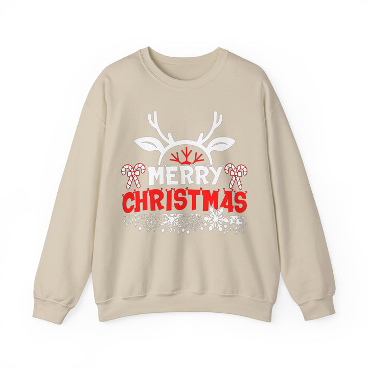 Merry Christmas Antlers - Unisex Heavy Blend™ Crewneck Sweatshirt