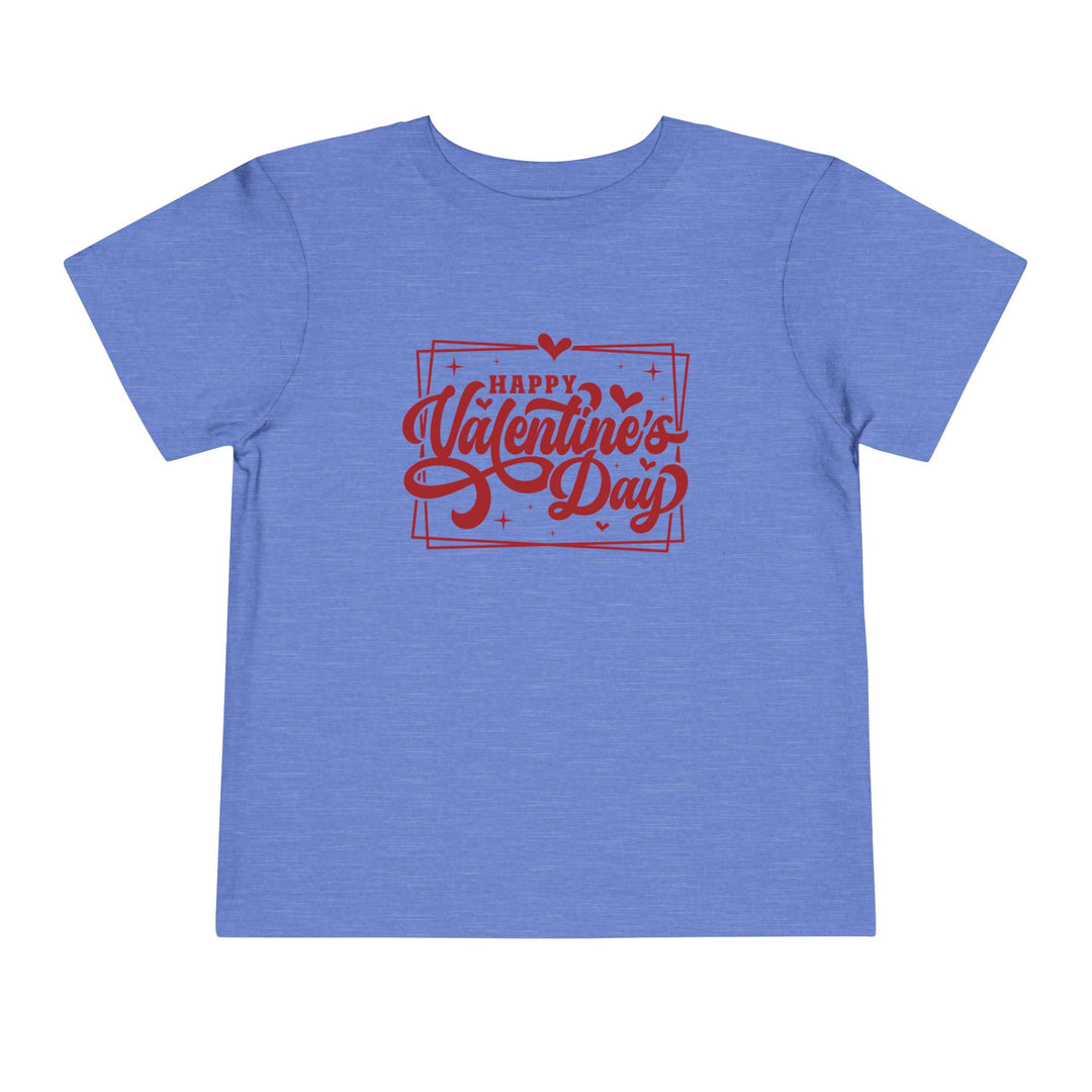 Happy Valentine's Day W/Hearts - Toddler Short Sleeve Tee