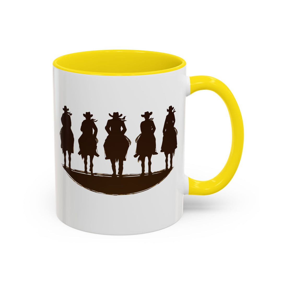Cowboy Silhouette - Accent Coffee Mug (11, 15oz)