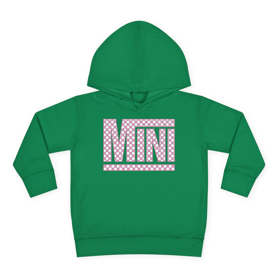 Pink Check Mini - Toddler Pullover Fleece Hoodie