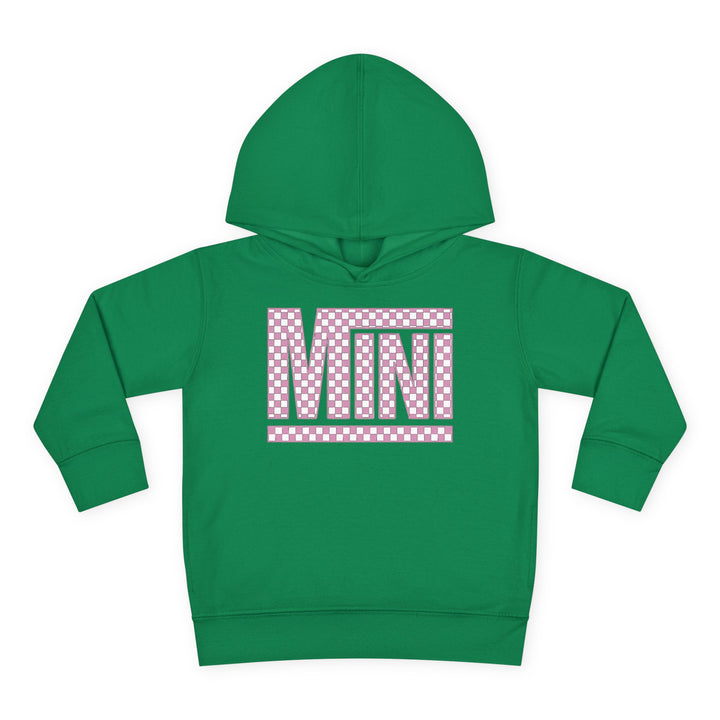 Pink Check Mini - Toddler Pullover Fleece Hoodie
