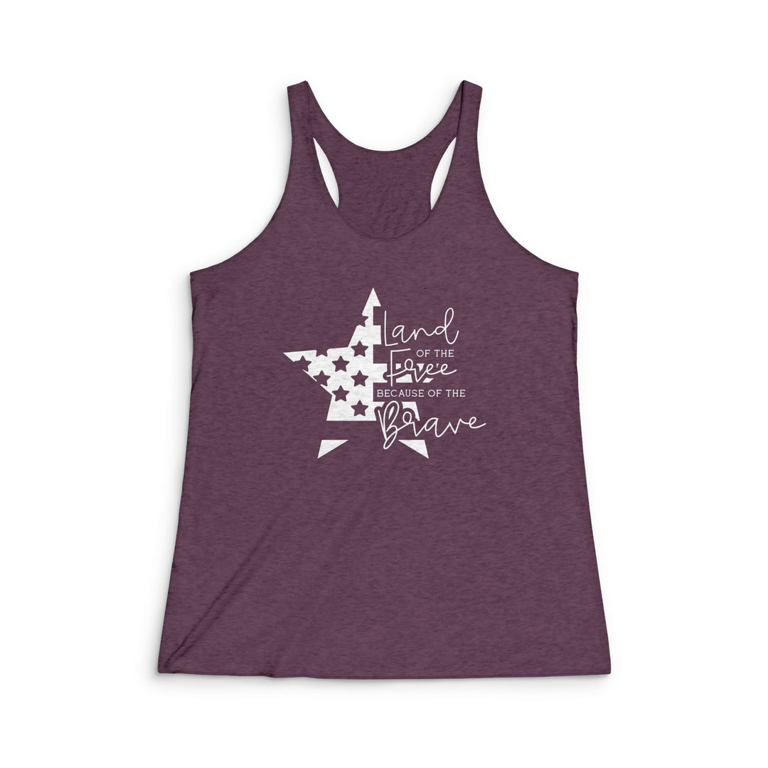 Land Of The Free - Women's Tri-Blend Racerback Tank
