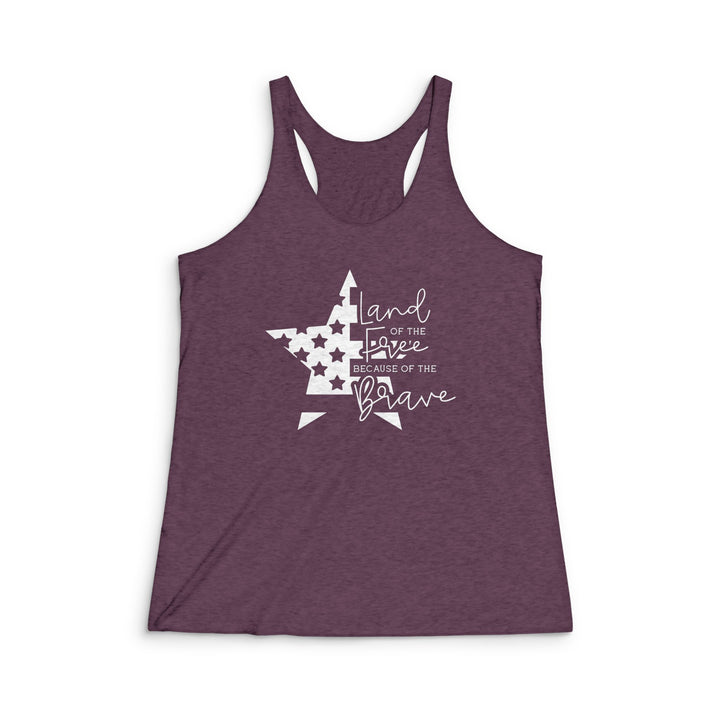 Land Of The Free - Women's Tri-Blend Racerback Tank