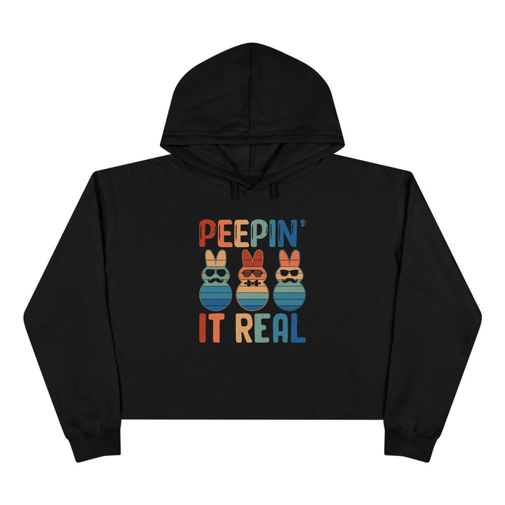 Peepin It Real - Crop Hoodie