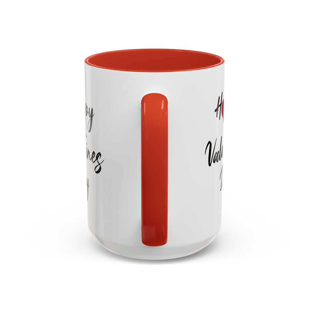 Happy Valentines Day - Accent Coffee Mug (11, 15oz)