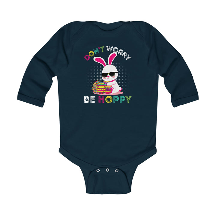 Don't Worry Be Hoppy - Infant Long Sleeve Bodysuit