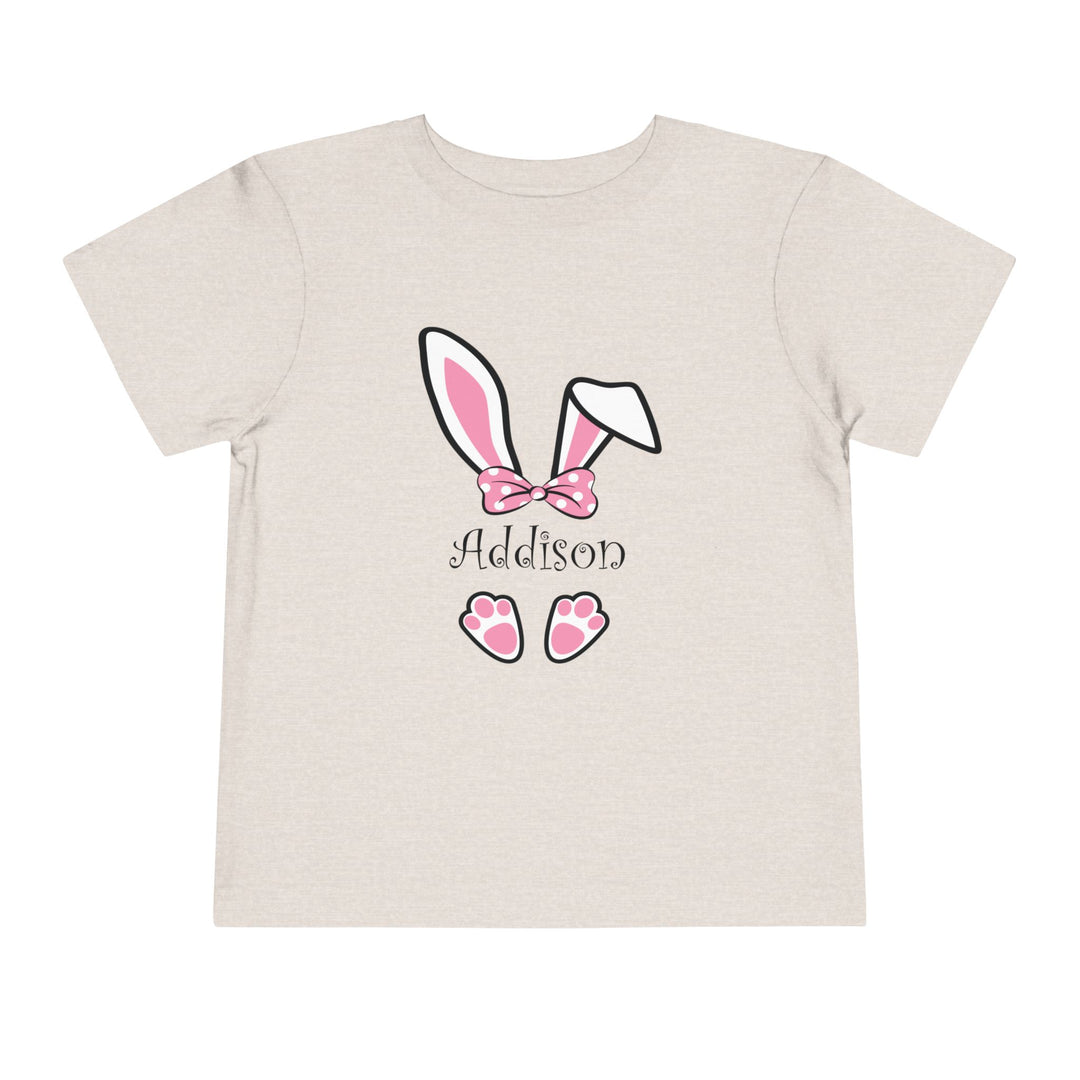 Personalized Girls Easter Bunny - Toddler Short Sleeve Tee