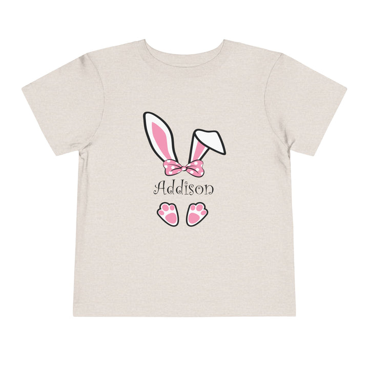 Personalized Girls Easter Bunny - Toddler Short Sleeve Tee