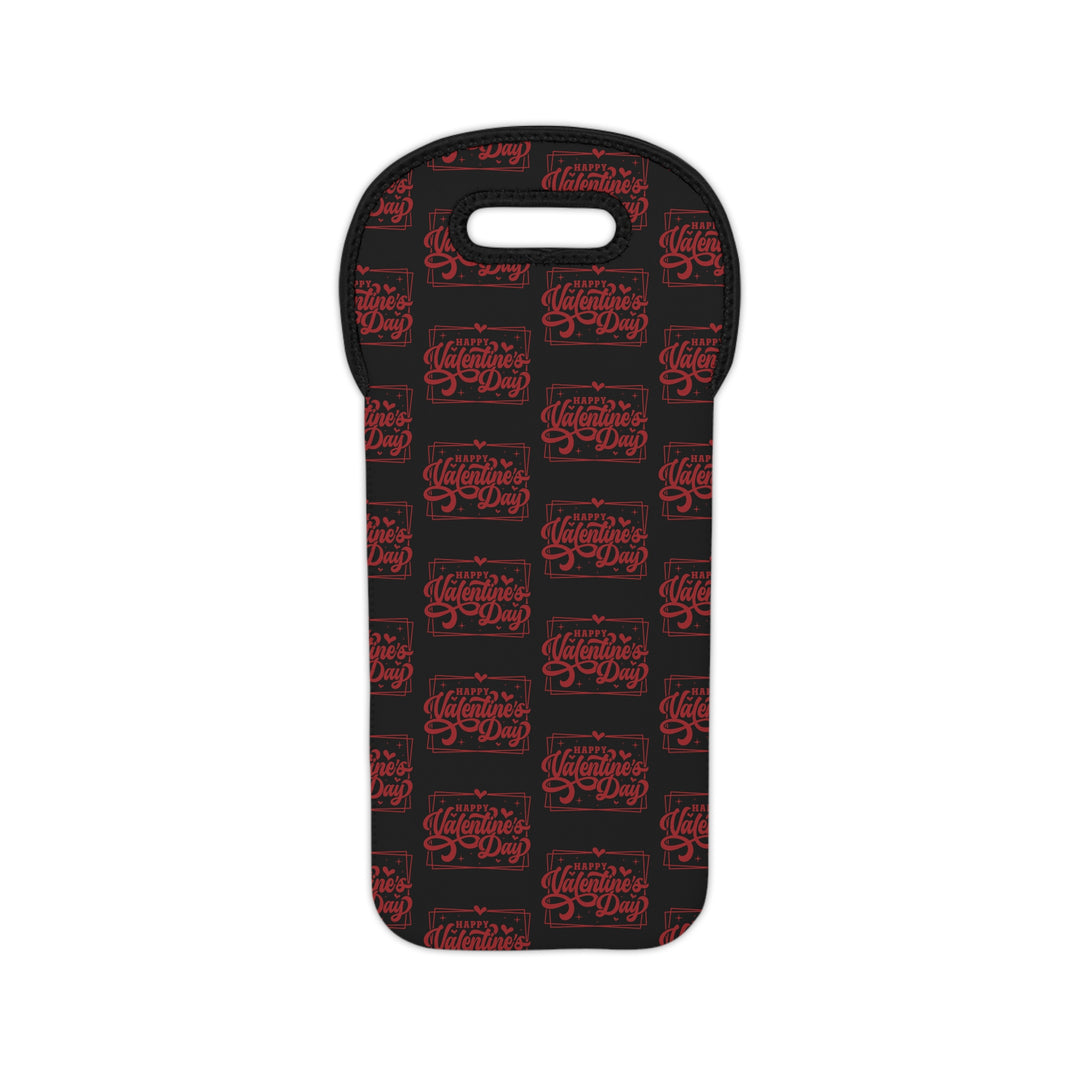 Happy Valentine's Day W/Hearts - Wine Tote Bag
