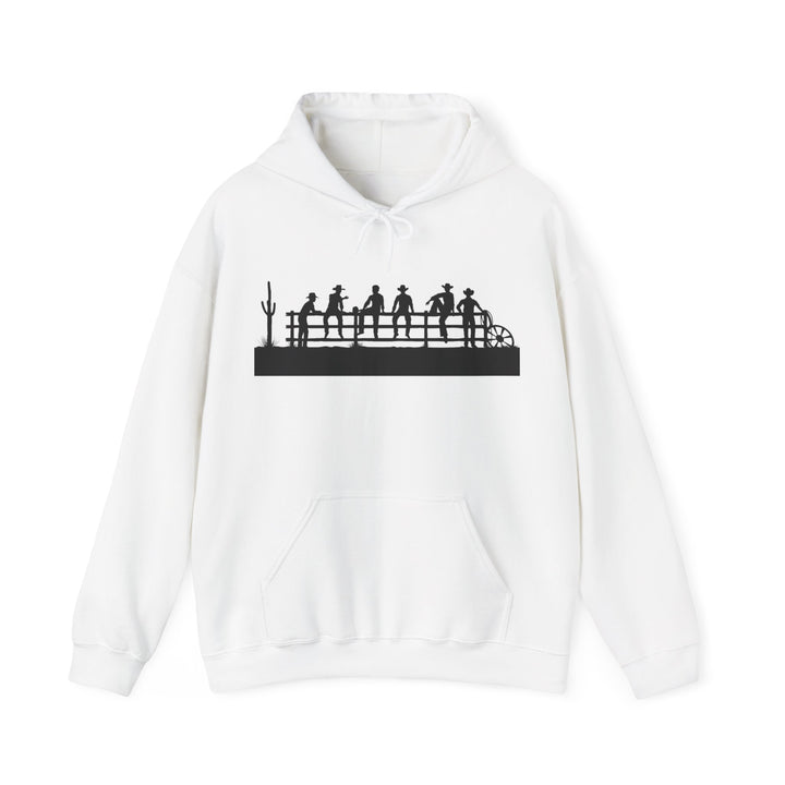 Cowboys On Fence Silhouette  - Unisex Heavy Blend™ Hooded Sweatshirt