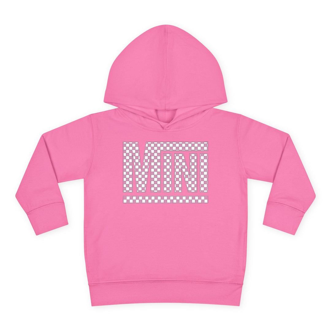 Pink Check Mini - Toddler Pullover Fleece Hoodie