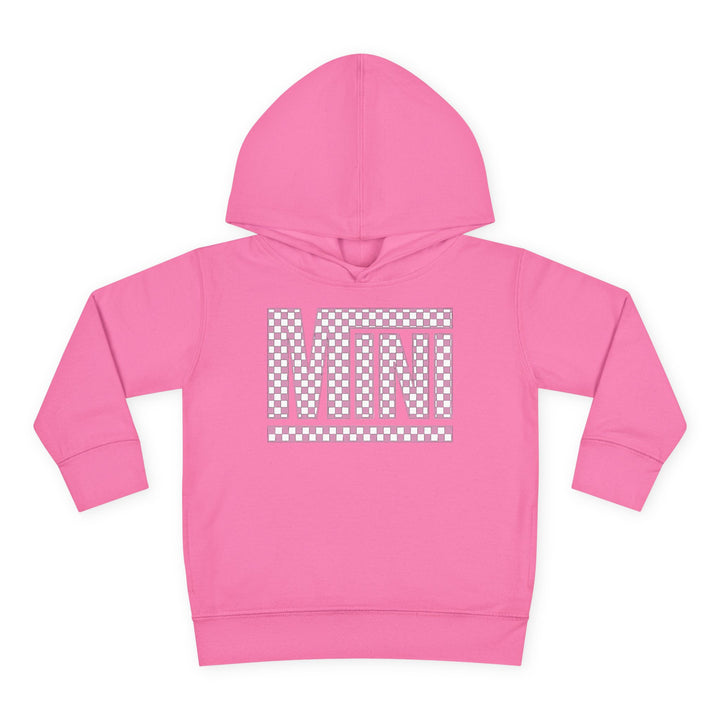 Pink Check Mini - Toddler Pullover Fleece Hoodie