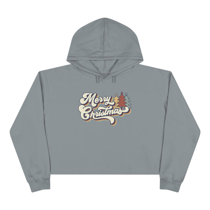 Retro Merry Christmas - Crop Hoodie