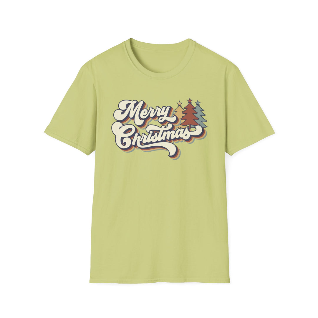 Retro Merry Christmas - Unisex Softstyle T-Shirt