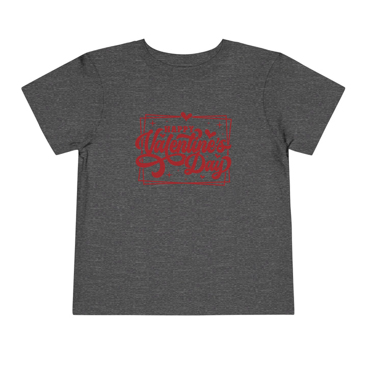 Happy Valentine's Day W/Hearts - Toddler Short Sleeve Tee