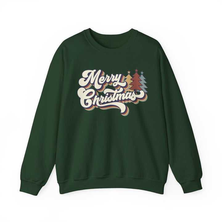 Retro Merry Christmas - Unisex Heavy Blend™ Crewneck Sweatshirt