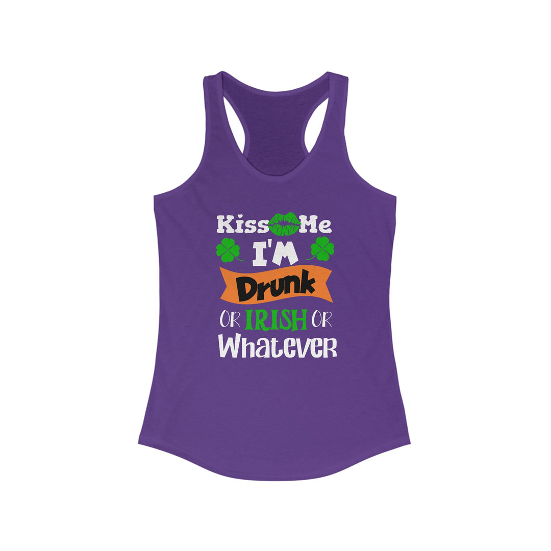 Kiss Me I'm Drunk - Women's Ideal Racerback Tank