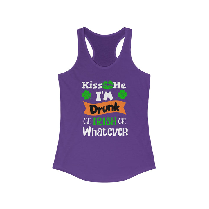 Kiss Me I'm Drunk - Women's Ideal Racerback Tank