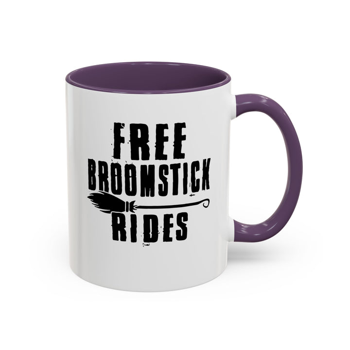 Free Broomstick Rides - Accent Coffee Mug (11, 15oz)