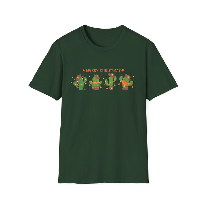 Merry Christmas Cactus - Unisex Softstyle T-Shirt