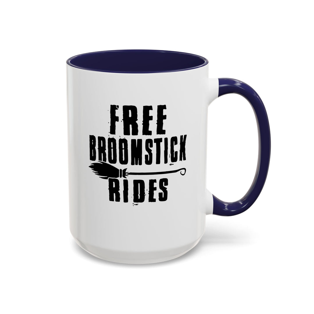 Free Broomstick Rides - Accent Coffee Mug (11, 15oz)