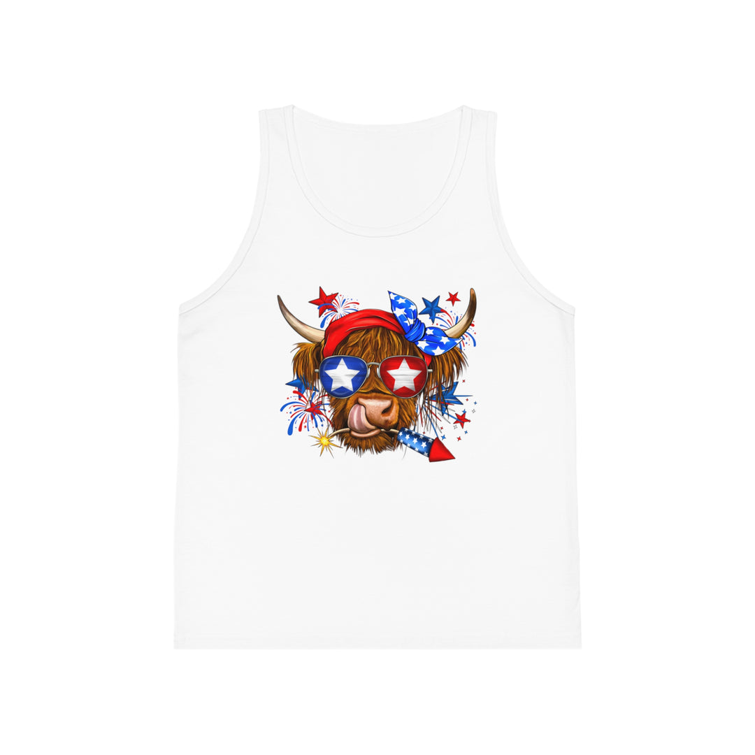4th Of July Cow - Kid's Jersey Tank Top