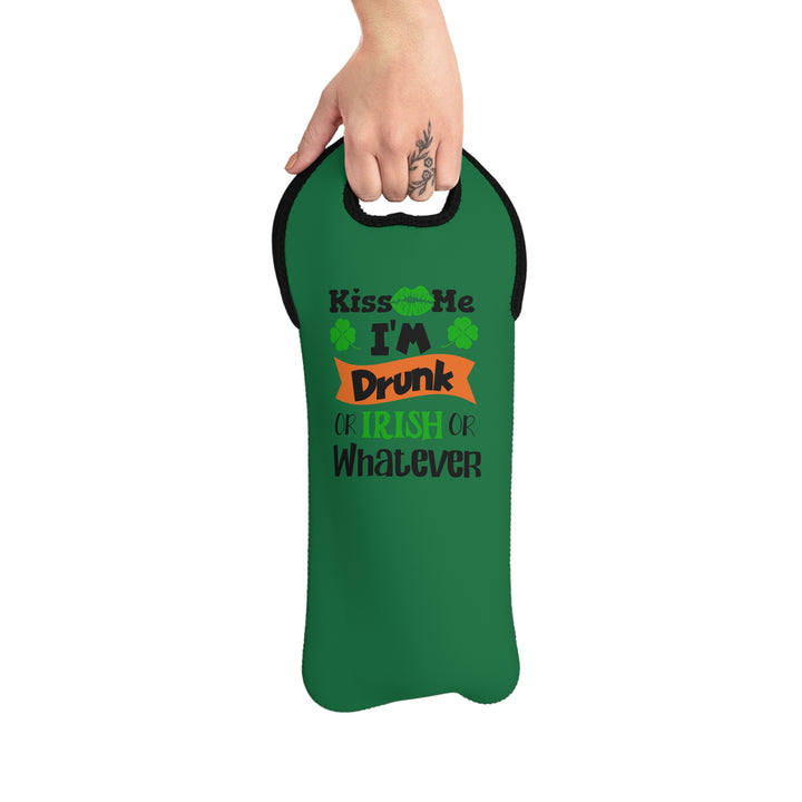 Kiss Me I'm Drunk - Wine Tote Bag