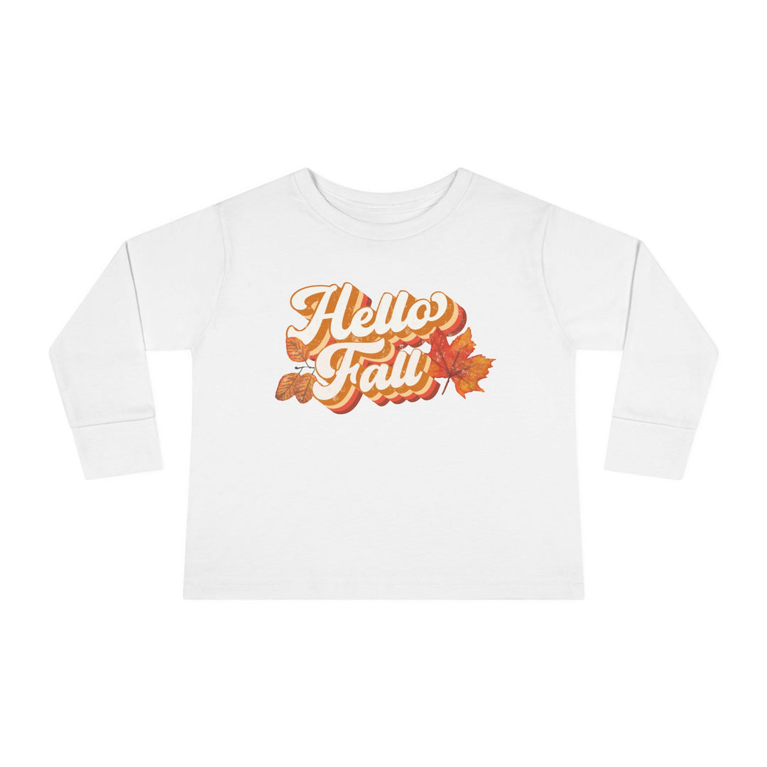 Retro Hello Fall - Toddler Long Sleeve Tee
