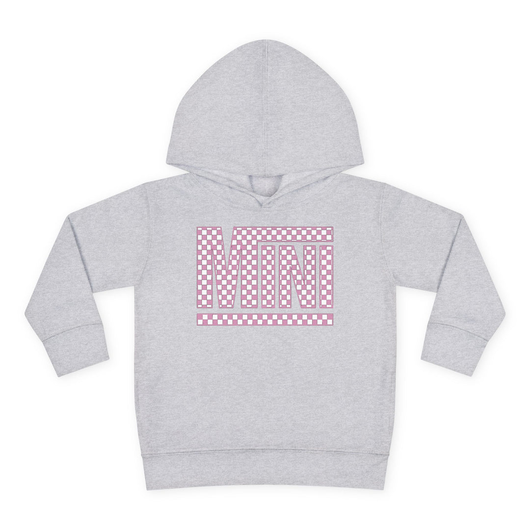 Pink Check Mini - Toddler Pullover Fleece Hoodie