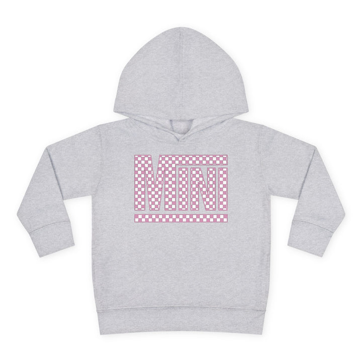 Pink Check Mini - Toddler Pullover Fleece Hoodie