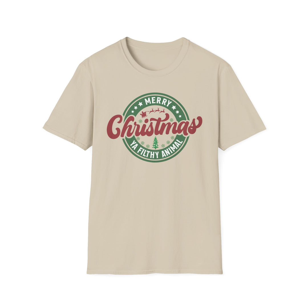 Merry Christmas Ya Filthy Animal - Unisex Softstyle T-Shirt