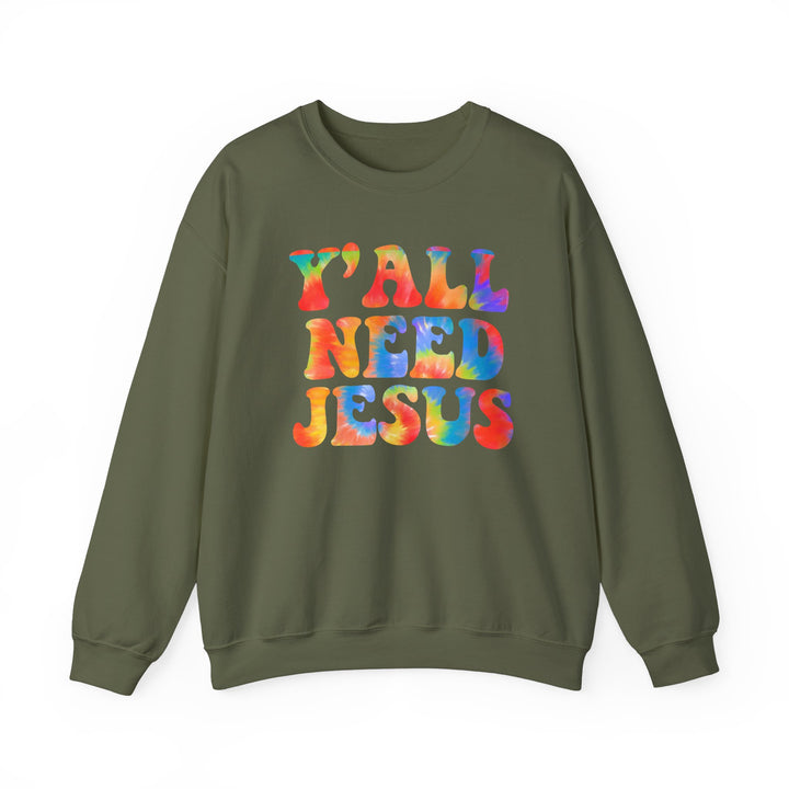 Y'All Need Jesus - Unisex Heavy Blend™ Crewneck Sweatshirt