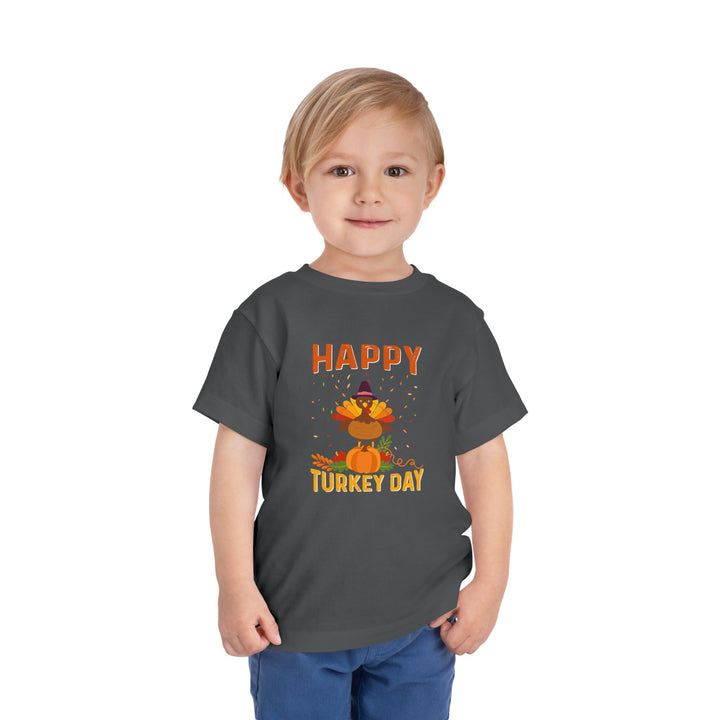 happy Turkey Day - Toddler Short Sleeve Tee
