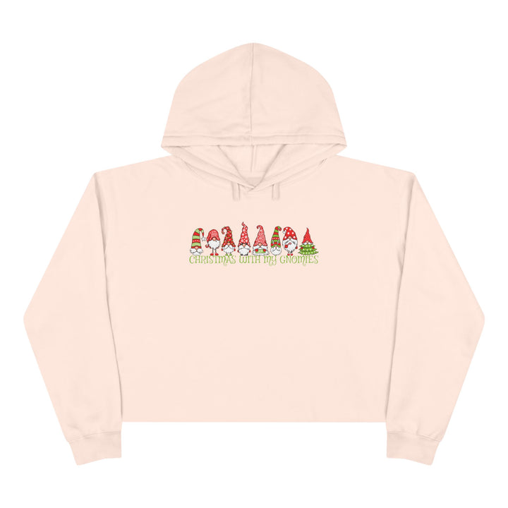 Christmas With My Gnomies - Crop Hoodie