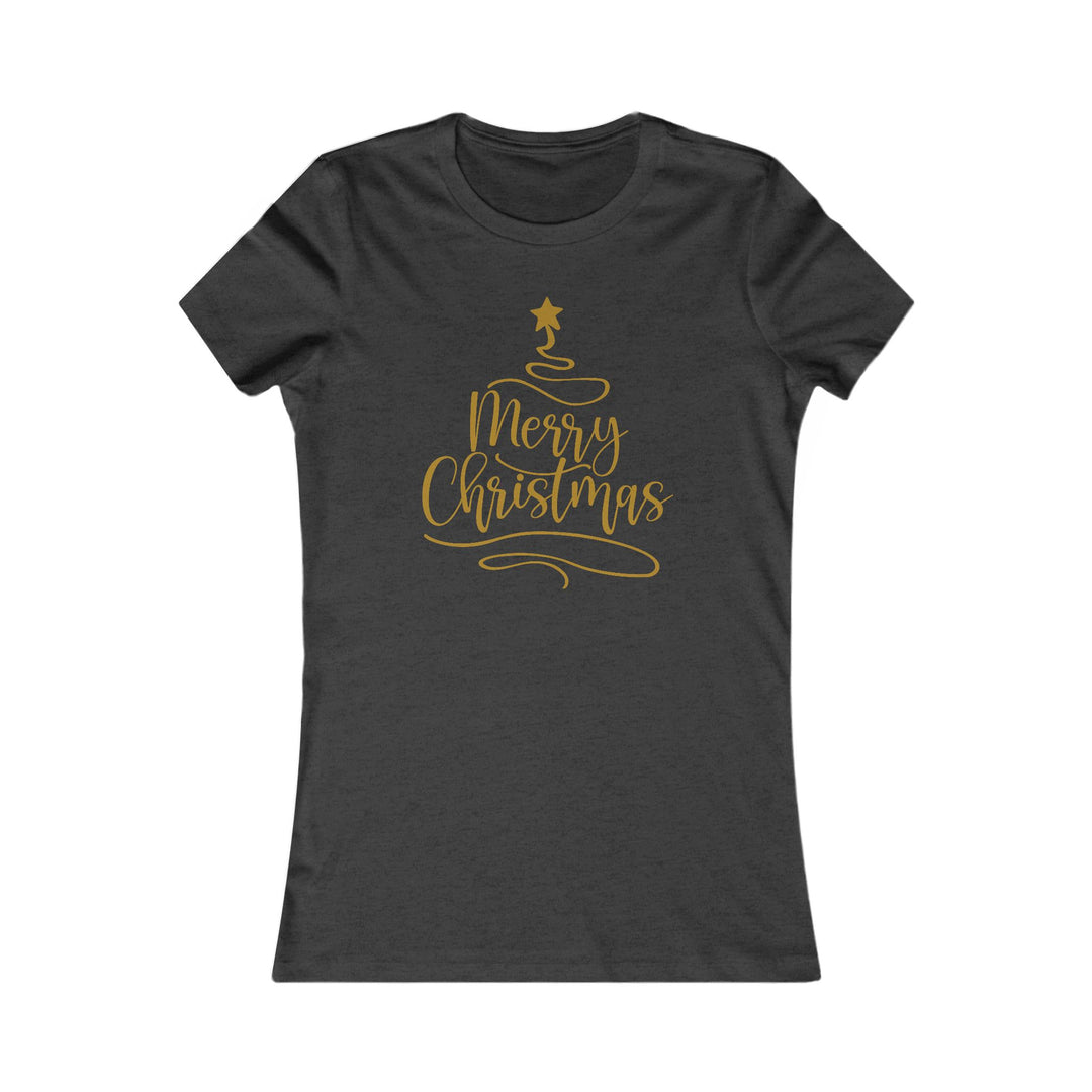 Merry Christmas Gold Tree - Women's Favorite Tee