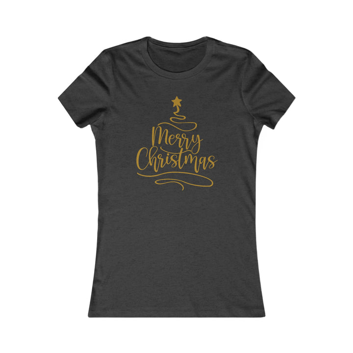 Merry Christmas Gold Tree - Women's Favorite Tee